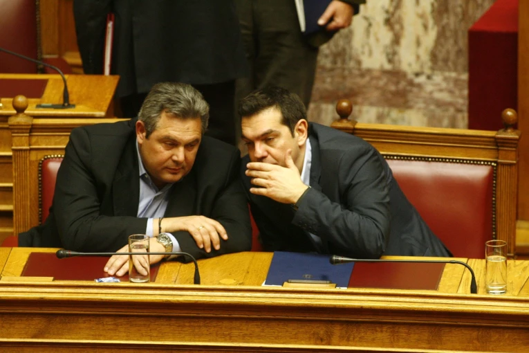 Ο Αλέξης Τσίπρας με τον Πάνο Καμμένο / Φωτ.: Eurokinissi Ο Αλέξης Τσίπρας με τον Πάνο Καμμένο / Φωτ.: Eurokinissi