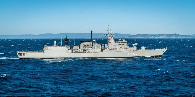          Η φρεγάτα «Αδρίας» του Πολεμικού Ναυτικού (φωτο: Eurokinissi)     