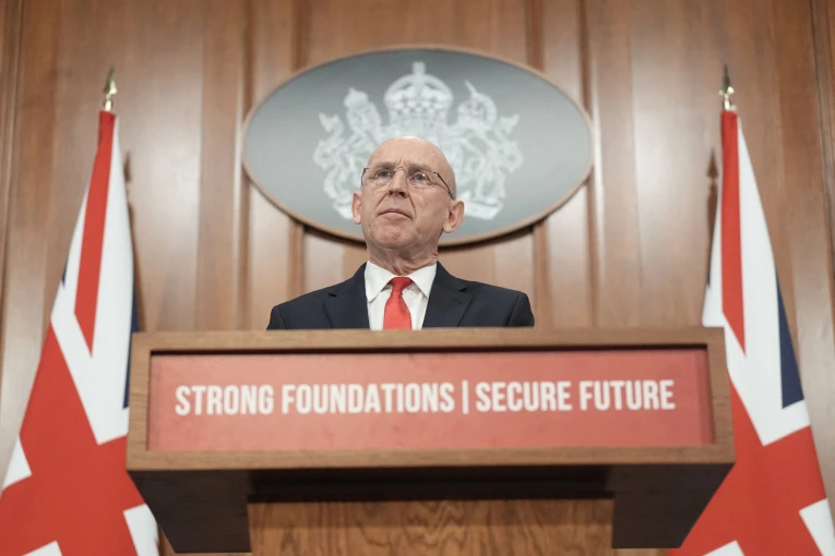 Ο υπουργός Άμυνας του Ηνωμένου Βασιλείου John Healey / Φωτ.: Reuters