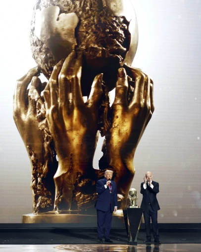 Ο Ντόναλντ Τραμπ και ο Τζιάνι Ινφαντίνο στην Ουάσινγκτον. Πηγή: ΑΠΕ ΜΠΕ