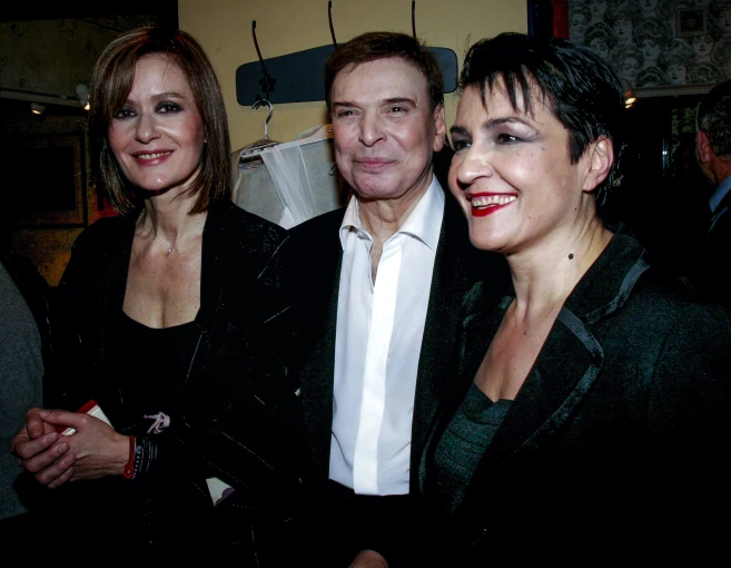 Ο Γιώργος Μαρίνος με την Κατιάνα Μπαλανίκα και την Κάτια Δανδουλάκη. Φωτό: EUROKINISSI