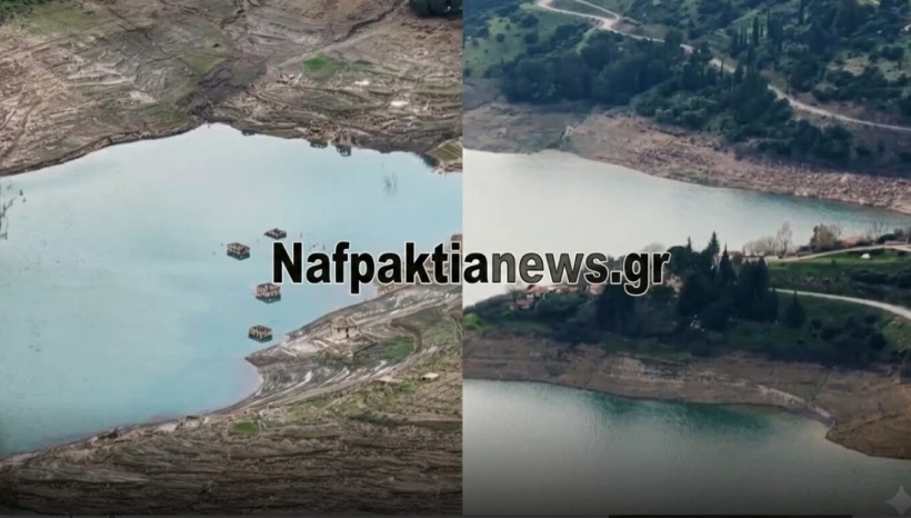 Ο Μόρνος πριν και μετά/Φωτ. NAFPAKTIANEWS.GR