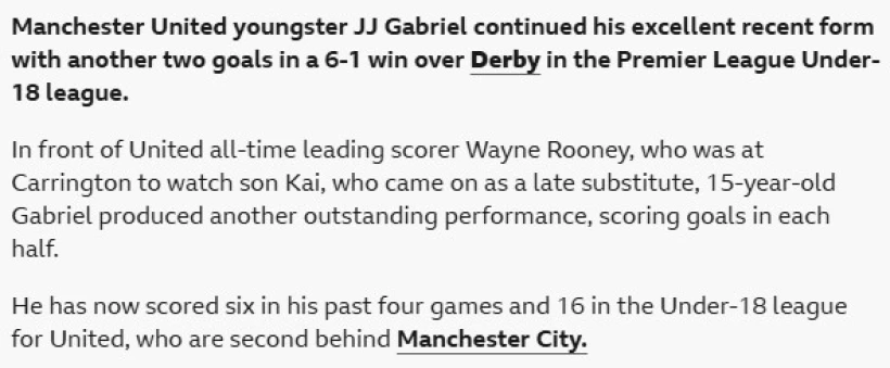 Το δημοσίευμα του BBC και η αναφορά στον Τζέι Τζέι Γκέιμπριελ. Printscreen