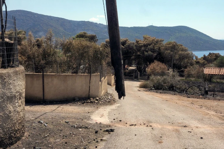 Το αποτύπωμα της μεγάλης φωτιάς στο Πόρτο Γερμενό / Φωτ.: Eurokinissi