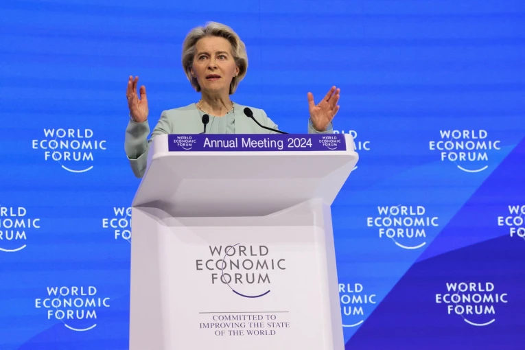 H πρόεδρος της Κομισιόν στο Παγκόσμιο Οικονομικό Φόρουμ στο Νταβός / Reuters