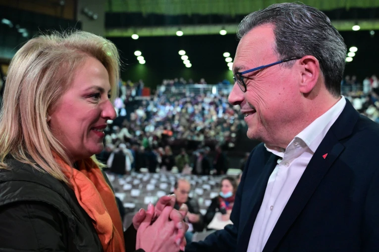 Σωκράτης Φάμελλος - Ρένα Δούρου στο Συνέδριο του ΣΥΡΙΖΑ / Eurokinissi