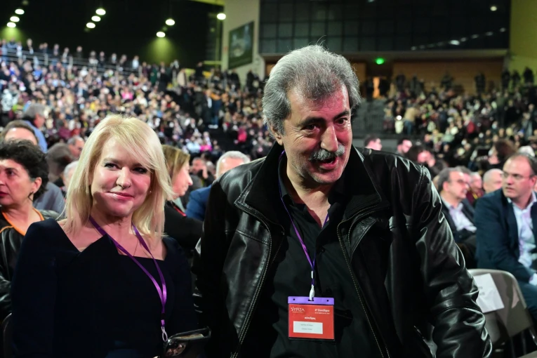 Θεοδώρα Τζάκρη - Παύλος Πολάκης στο Συνέδριο του ΣΥΡΙΖΑ / Eurokinissi