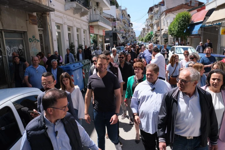 Ο Στέφανος Κασσελάκης στην Καρδίτσα / Eurokinissi