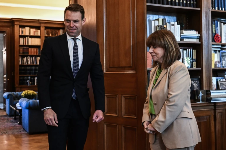 Θα απαντήσει «όταν έρθει η ώρα» ο κ. Κασσελάκης για το εάν θα στηρίξει την&nbsp;Κατερίνα Σακελλαροπούλου / Eurokinissi