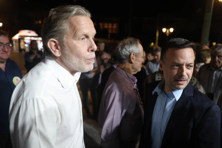          Παύλος Γερουλάνος και Χάρης Δούκας / Εurokinissi     