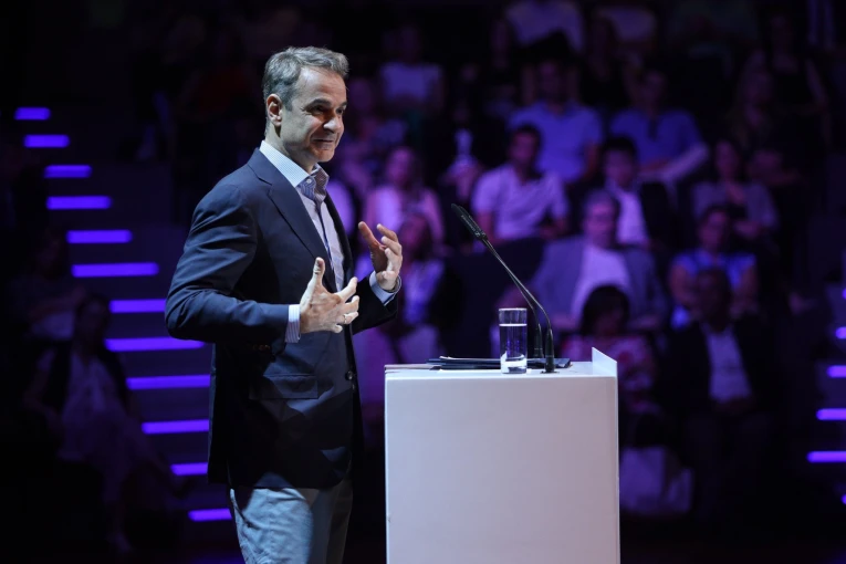 Ο Κυριάκος Μητσοτάκης στην ημερίδα του Lyceum Project. ΠΑΝΑΓΟΠΟΥΛΟΣ ΓΙΑΝΝΗΣ/EUROKINISSI