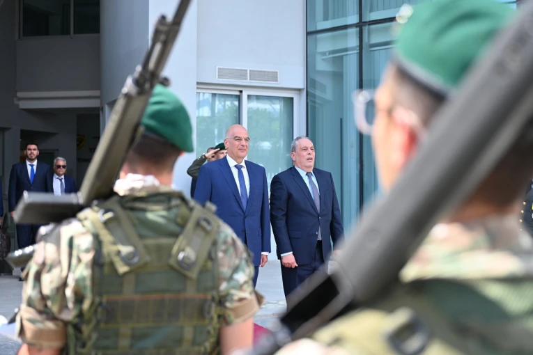 Από την πρόσφατη επίσκεψη του Νίκου Δένδια στην Κύπρο / Eurokinissi