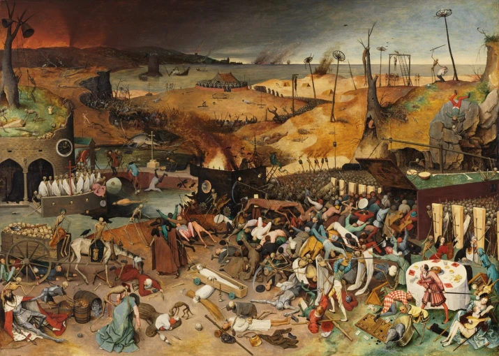 Ο πίνακας του Pieter Bruegel «Ο Θρίαμβος του Θανάτου» που απεικονίζει τον τρόμο που είχε προκαλέσει η πανούκλα / Φωτ.: Wikipedia Ο πίνακας του Pieter Bruegel «Ο Θρίαμβος του Θανάτου» που απεικονίζει τον τρόμο που είχε προκαλέσει η πανούκλα / Φωτ.: Wikipedia