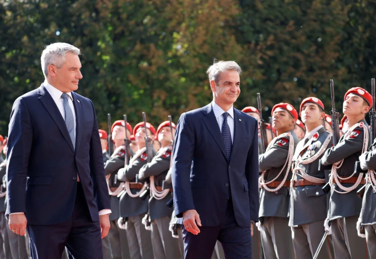 Aπό την επίσκεψη του Κυριάκου Μητσοτάκη στη Βιέννη / Reuters