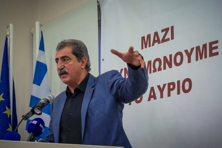 Mea culpa από τον Παύλο Πολάκη για τη στήριξη σε Κασσελάκη / Φωτ. από τη συγκέντρωση του στα Χανιά - Eurokinissi 