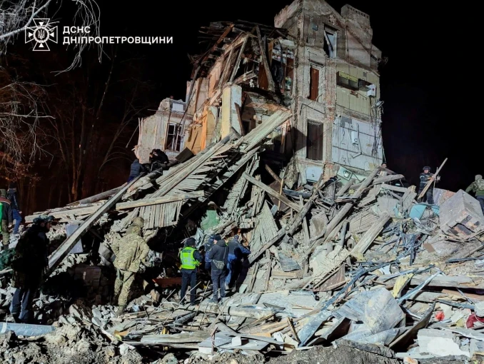 Press service of the State Emergency Service of Ukraine in Dnipropetrovsk region/Handout via REUTERS