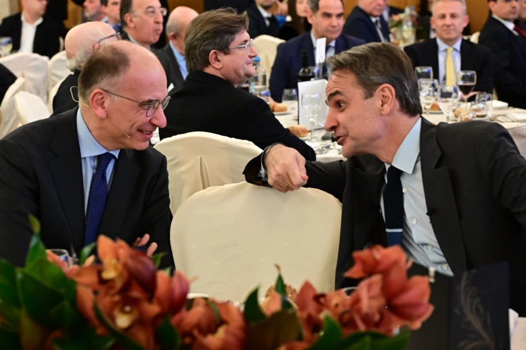 Κυριάκος Μητσοτάκης και Ενρίκο Λέτα / Eurokinissi Κυριάκος Μητσοτάκης και Ενρίκο Λέτα / Eurokinissi