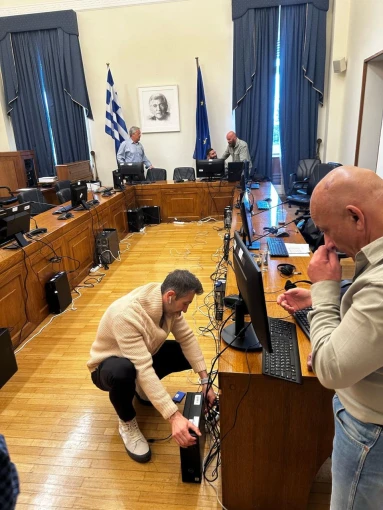 Η αίθουσα που οι βουλευτές θα διαβάσουν την δικογραφία από 10 υπολογιστές Η αίθουσα που οι βουλευτές θα διαβάσουν την δικογραφία από 10 υπολογιστές