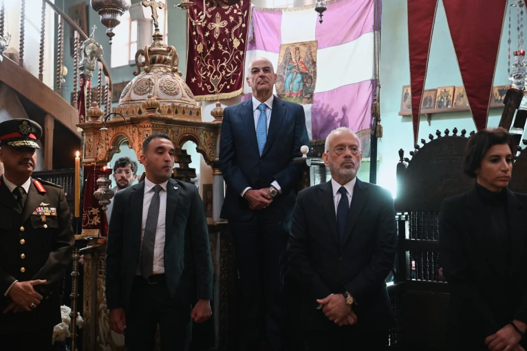 Ο υπουργός Εθνικής Άμυνας Νίκος Δένδιας σε πρόσφατη επίσκεψη στη Μονή της Αγίας Αικατερίνης στο Σινά/Γραφείο Τύπου Υπουργείο Εθνικής Άμυνας Ο υπουργός Εθνικής Άμυνας Νίκος Δένδιας σε πρόσφατη επίσκεψη στη Μονή της Αγίας Αικατερίνης στο Σινά/Γραφείο Τύπου Υπουργείο Εθνικής Άμυνας