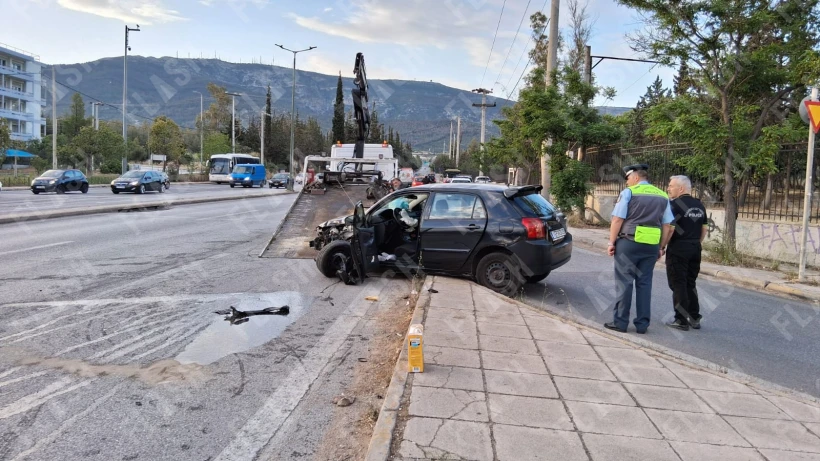 Τροχαίο στην Κατεχάκη / Φωτ.: flash.gr