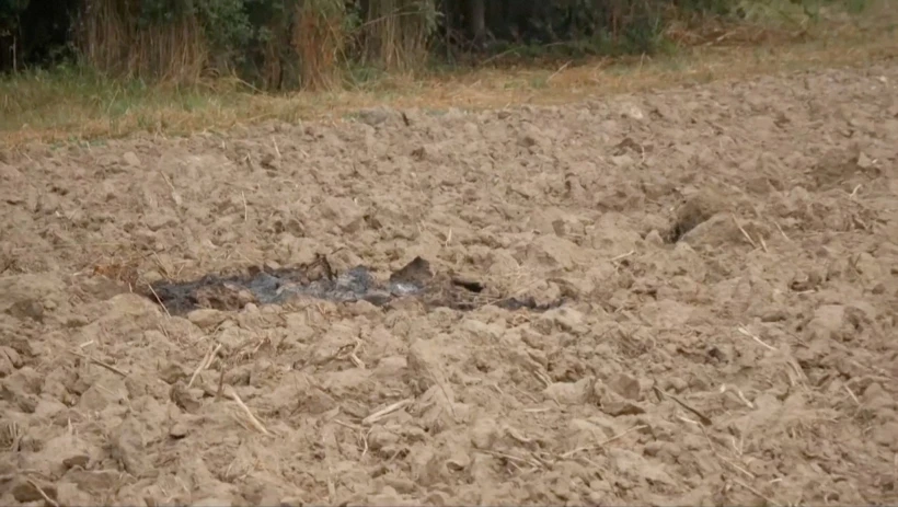 Κομμάτι από ρωσικό drone που καταρρίφθηκε από τις πολωνικές ένοπλες δυνάμεις / Φωτ.: Reuters