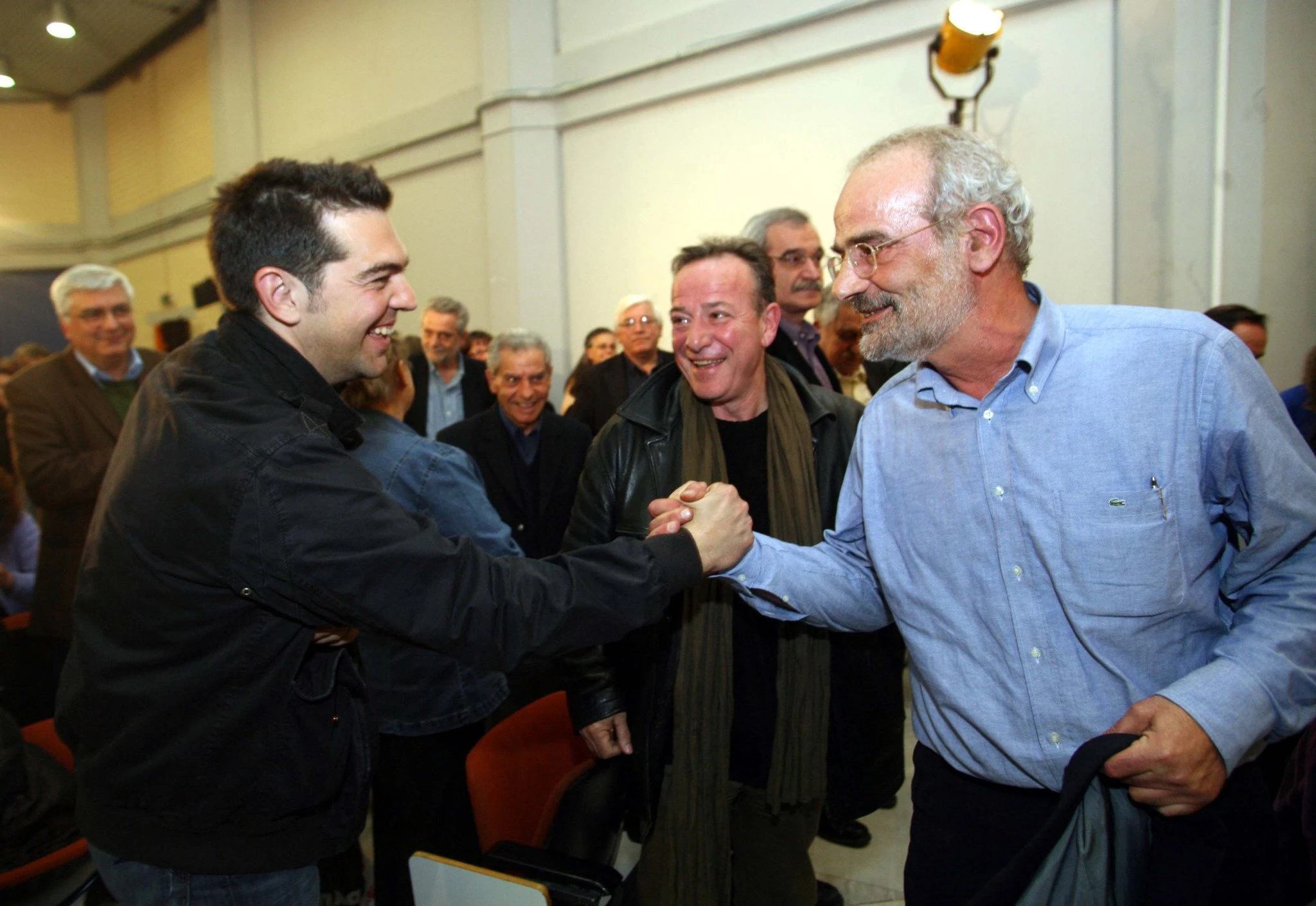 Αλέκος Αλαβάνος και Αλέξης Τσίπρας στην 1η Πανελλαδική Συνδιάσκεψη του νέου ΣΥΡΙΖΑ το 2008 / Eurokinissi