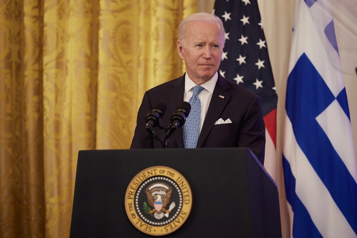 Συνάντηση του Πρωθυπουργού Κυριάκου Μητσοτάκη με τον Πρόεδρο των ΗΠΑ Τζο Μπάιντεν, Δευτέρα 16 Μαΐου 2022. (ΔΗΜΗΤΡΗΣ ΠΑΠΑΜΗΤΣΟΣ/ΓΡΑΦΕΙΟ ΤΥΠΟΥ ΠΡΩΘΥΠΟΥΡΓΟΥ/EUROKINISSI)