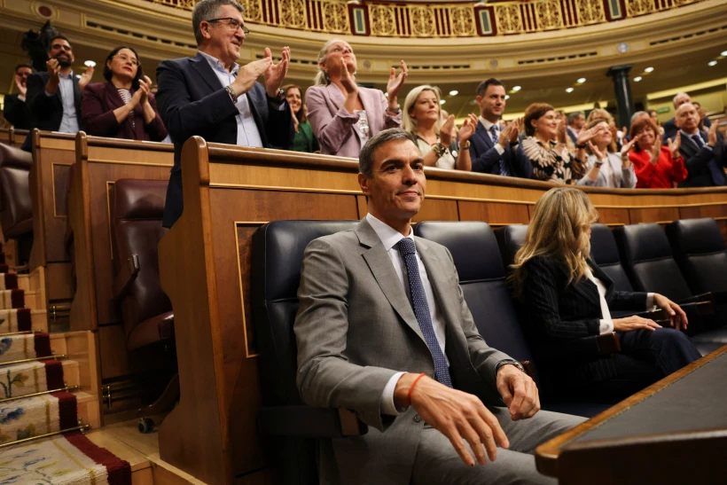 Ο Πέδρο Σάντσεθ στο ισπανικό Κοινοβούλιο/Reuters