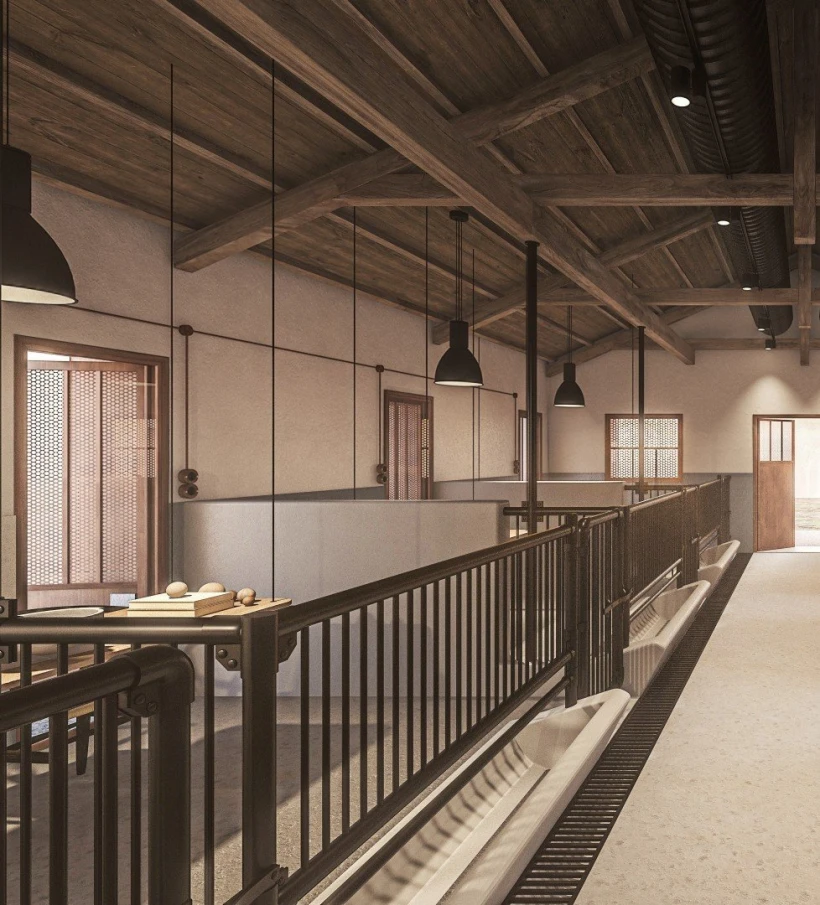 Τρισδιάστατη απεικόνιση εσωτερικού Χοιροστασίου