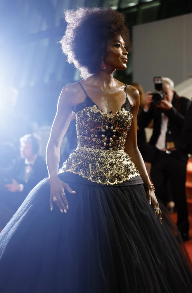 Naomi Cambell poses on the red carpet during arrivals - Reuters