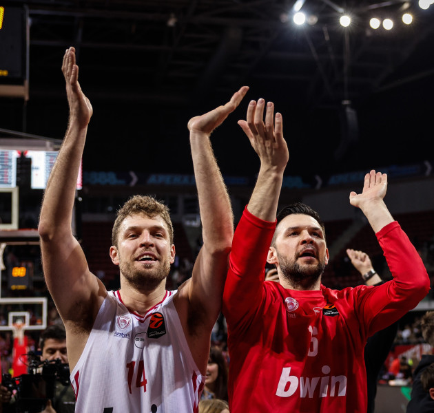 Η βαθμολογία της Euroleague μετά τη νίκη του Ολυμπιακού και την ήττα του Παναθηναϊκού AKTOR