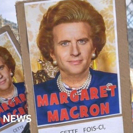 Γαλλία: «Παραλύει» η χώρα για το συνταξιοδοτικό - Πλακάτ Μακρόν ως «Θάτσερ» [vid]