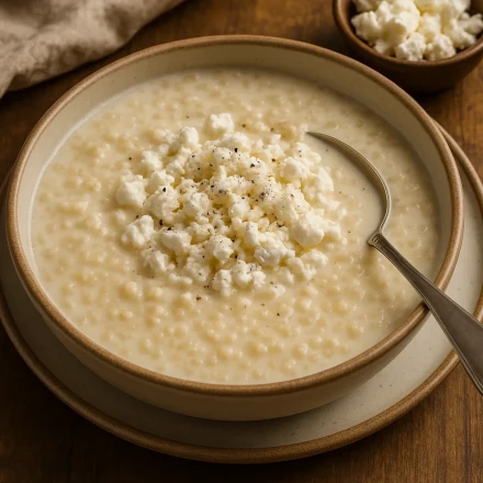 Τραχανάς σούπα (με ξινό τραχανά και φέτα)