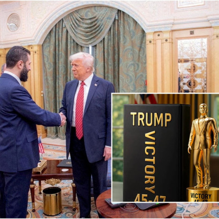 Ο Τραμπ… ψέκασε τον Αλ Σάρα και υπουργούς του - Ποιο άρωμα επέλεξε, πόσο κοστίζει