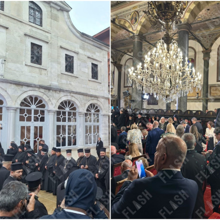 Υπό καταρρακτώδη βροχή η επίσκεψη του Πάπα Λέοντα στο Φανάρι - Δρακόντεια μέτρα ασφαλείας