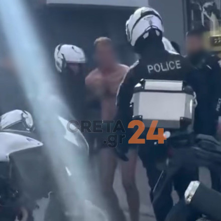 Τρόμος στο Ηράκλειο: Ημίγυμνος άνδρας σε αμόκ κυνηγούσε κόσμο με μαχαίρι - Έσπασε τζαμαρία
