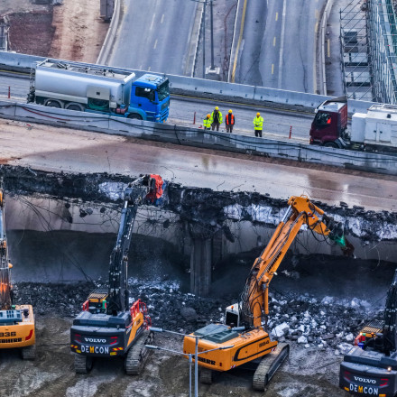 Θεσσαλονίκη: Κατεδαφίζεται η γέφυρα Πανοράματος λόγω του Flyover - Εντυπωσιακές εικόνες από drone