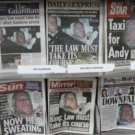«Τώρα ιδρώνει»: Η σύλληψη του Άντριου μονοπωλεί τον βρετανικό Τύπο