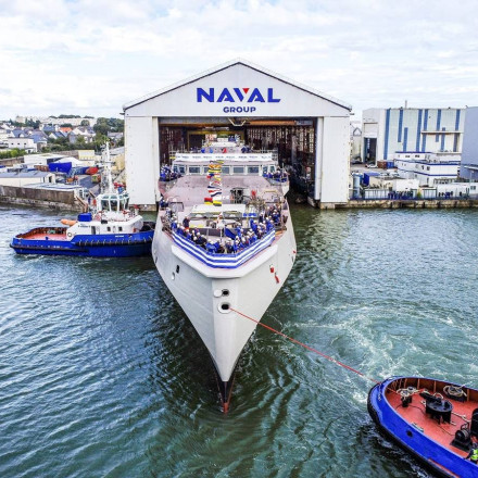 Η ιστορική καθέλκυση της φρεγάτας Belh@rra του Πολεμικού Ναυτικού «ΚΙΜΩΝ»