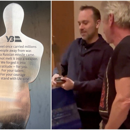 Ο Σον Πεν παρέλαβε... Όσκαρ από την ουκρανική εταιρεία σιδηροδρόμων