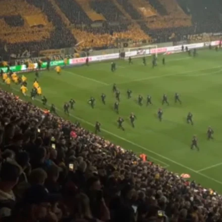 Χάος στη Δρέσδη: Ντου οπαδών και διακοπή στο Ντιναμό - Χέρτα