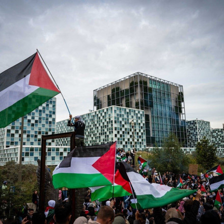 Πόλεμος στο Ισραήλ: Διαδήλωση έξω από το Διεθνές Δικαστήριο της Χάγης