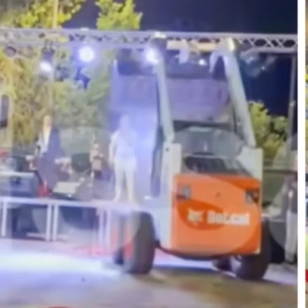 Το viral βίντεο με τη Γωγώ Τσαμπά: με φορτωτή τής άδειασαν λουλούδια στη σκηνή στα Φάρσαλα!