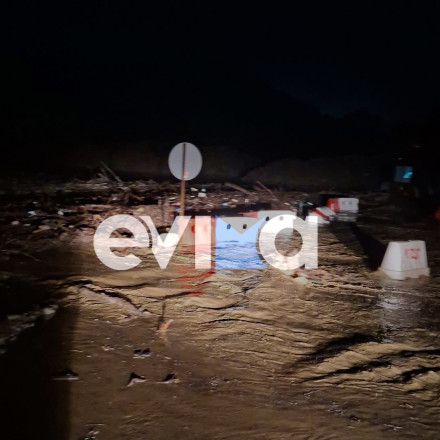 Η Εύβοια κόπηκε στα δύο από την κακοκαιρία: Πλημμύρες, κατολισθήσεις - Κλειστός ο δρόμος προς βόρεια
