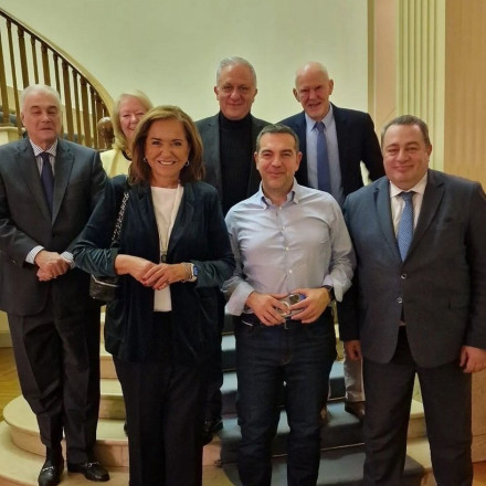 Στη Ρώμη Μπακογιάννη, Τσίπρας, Παπανδρέου: Η πόζα με τα χαμόγελα στον φακό