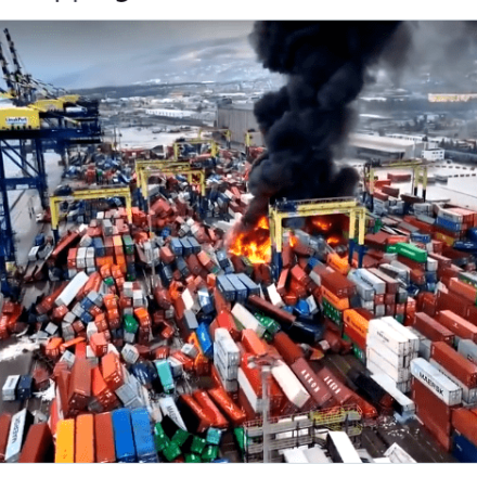 Σεισμός στην Τουρκία: Μεγάλη φωτιά στο λιμάνι του Ισκεντερούν [vids]