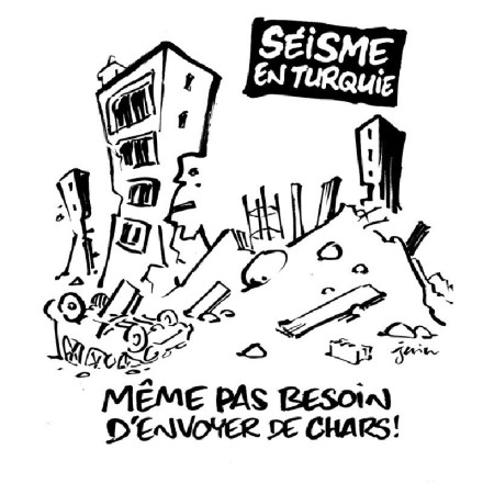 Charlie Hebdo: Έντονες αντιδράσεις για το σκίτσο με θέμα τον σεισμό στην Τουρκία