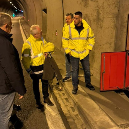 Επιθεώρηση του Νίκου Ταχιού στη σήραγγα Κοιλώματος της Εγνατίας Οδού