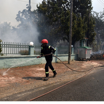 Τρίλοφο Θεσσαλονίκης: Υπό μερικό έλεγχο η φωτιά - Πυροσβέστης στο 424 με αναπνευστικά προβλήματα