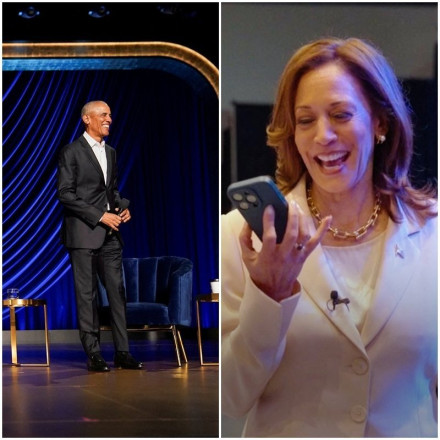 «Μπαράκ, Μισέλ αυτό σημαίνει τόσα πολλά για εμένα!» - Τηλεφώνημα στήριξης από το ζεύγος Ομπάμα στην Κάμαλα